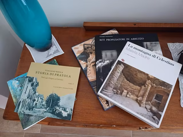Angolo lettura e biblioteca del bed & breakfast